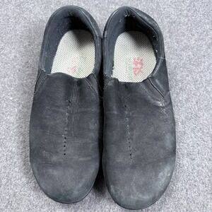 SAS Tripad Comfort Black Leather Slip On Shoes Womens 9.5 Walking Comfort